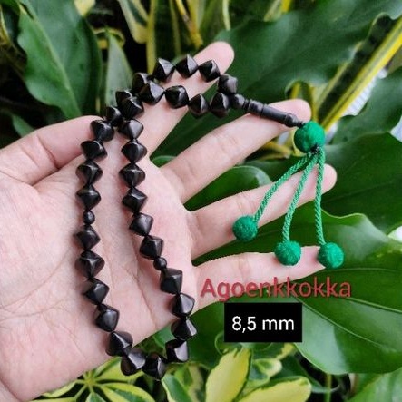 Tasbih 33 wajik rumbai hitam 8,5 mili kokka kaukah