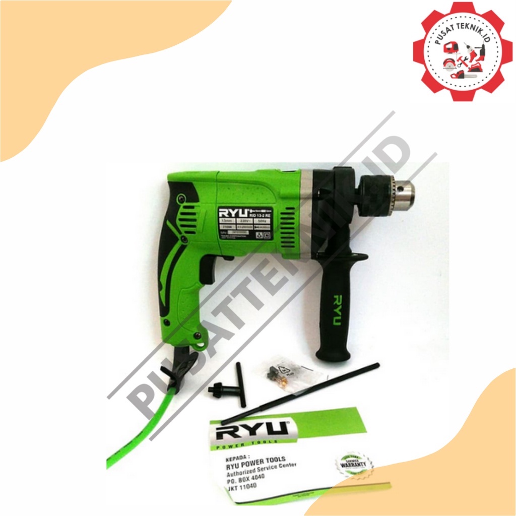 BOR RYU 13MM RID 13-2 RE Mesin Bor Beton 13mm Ryu Impact Drill RID 13-2 RE