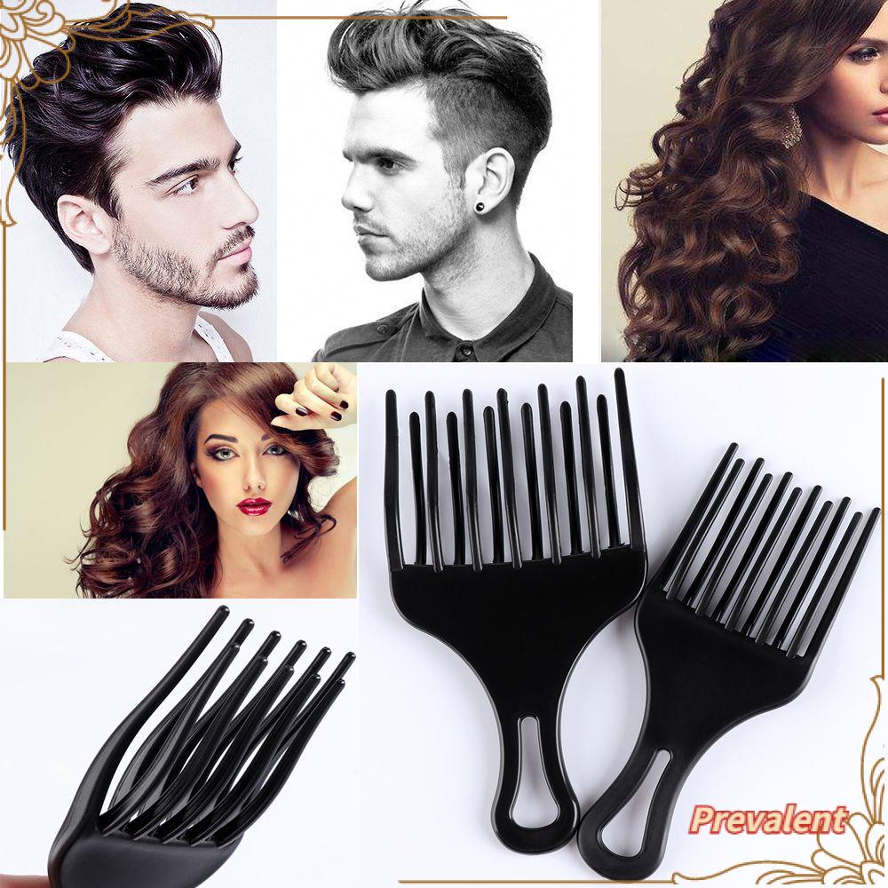 PREVA Afro Hair Pick Comb New Professional Curly Hair High &amp; Low Gear Teeth Anti-static Hair Fork Brush