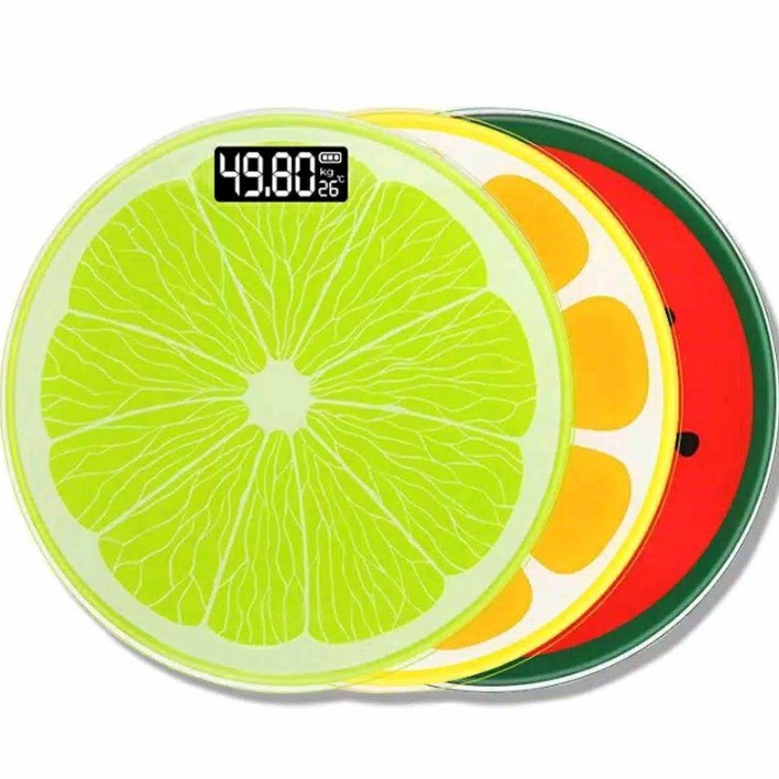TIMBANGAN BADAN DIGITAL BULAT KACA 33CM / TIMBANGAN BADAN DIGITAL