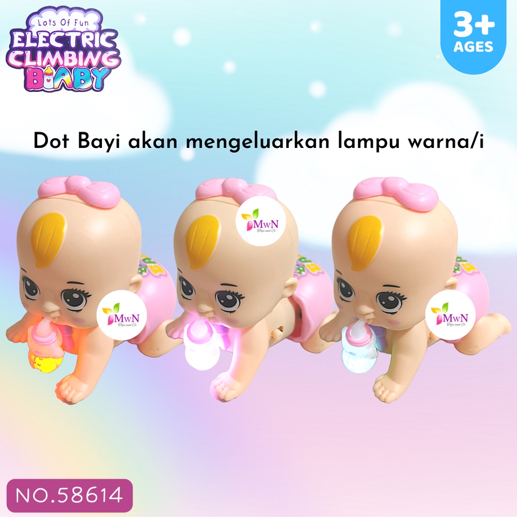 MWN Bayi Merangkak Lampu dan Suara/Climbing Baby No.58614
