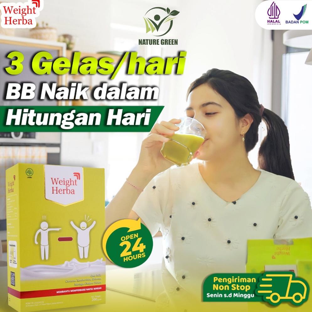 

[BAYAR DITEMPAT] Weight Herba - 100% Original Susu Penggemuk Penambah Berat Badan & Nafsu Makan Tingkatkan Kalori Kualitas Tinggi & Menambah Protein Terbaik Isi 200gr