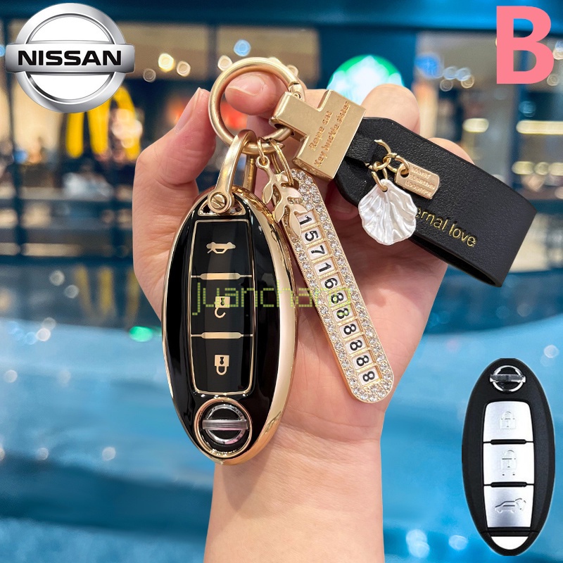 Tpu Car keyless Remote Key Full Cover Case Shell Cover Holder Cocok Untuk Nova Murano X-TRAIL Tiida Kicks Juke Terra Almera Teana Livina Slyphy X-Trail Navara Serena Frontier Aksesoris ReadyVStock