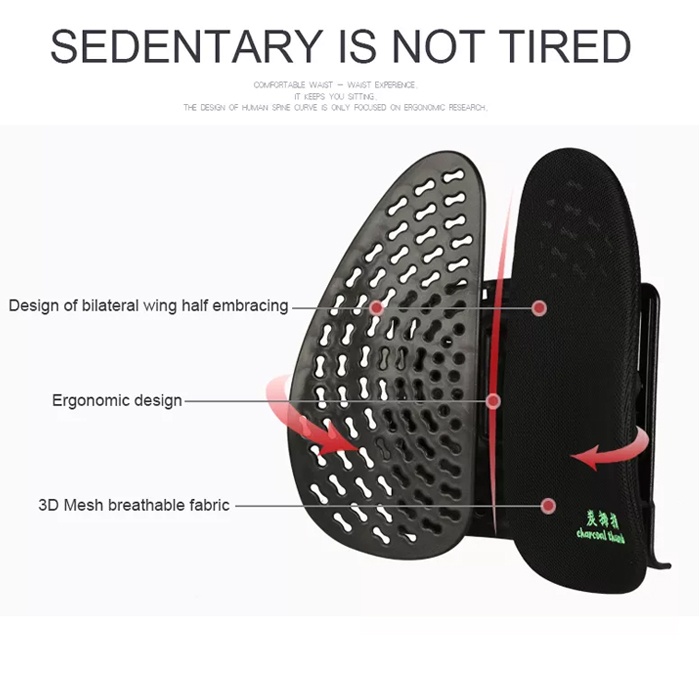 Sandaran Jok Mobil Alat Penegak Punggung Driver Mobil Ergonomic Back Rest