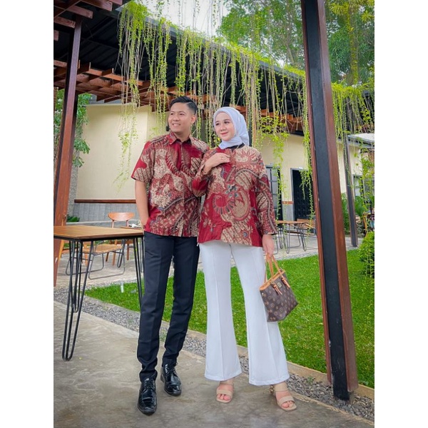 Sarimbit Atasan Batik Couple Blouse Hem Batik - Naira Batik