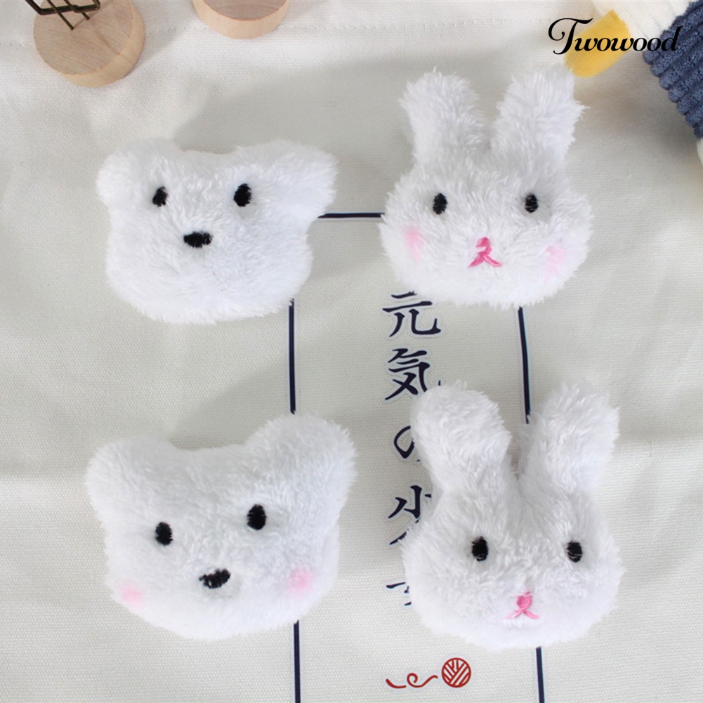 Twowood Lovely Rabbit Bear Boneka Mewah Bros Pin Tas Dekorasi Jaket Kerah Aksesori