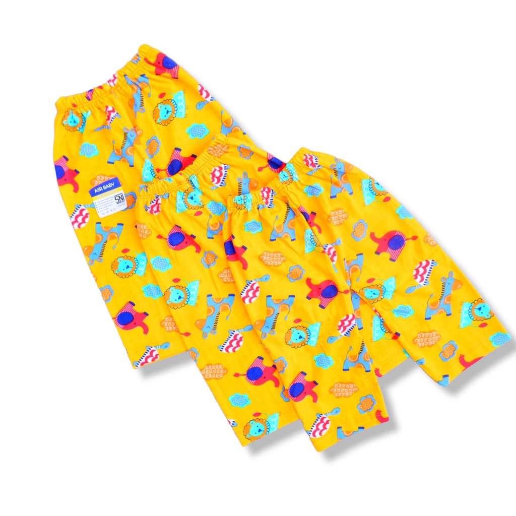 CELANA PENDEK BAYI PRINTING BAHAN KATUN PREMIUM VARIANT YELLOW MOTIF