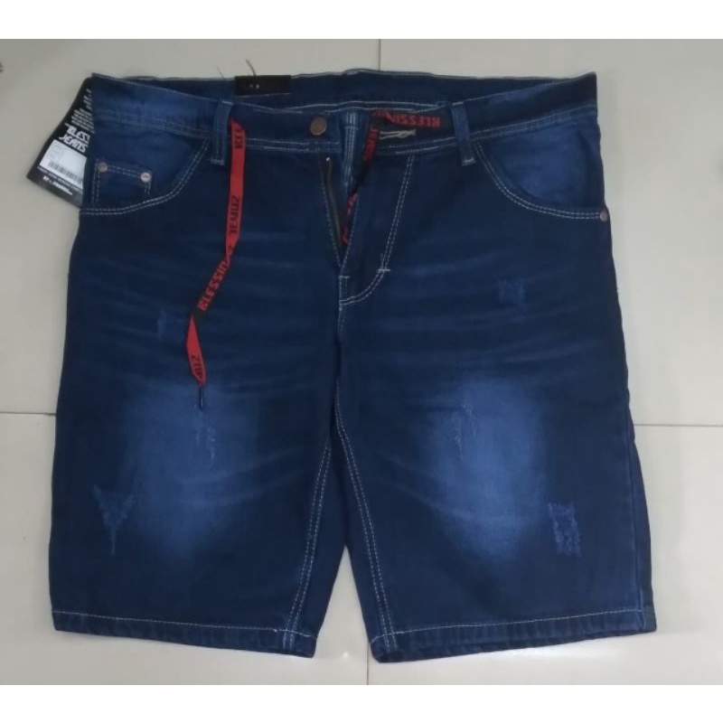 JEANS PENDEK SOBEK PRIA