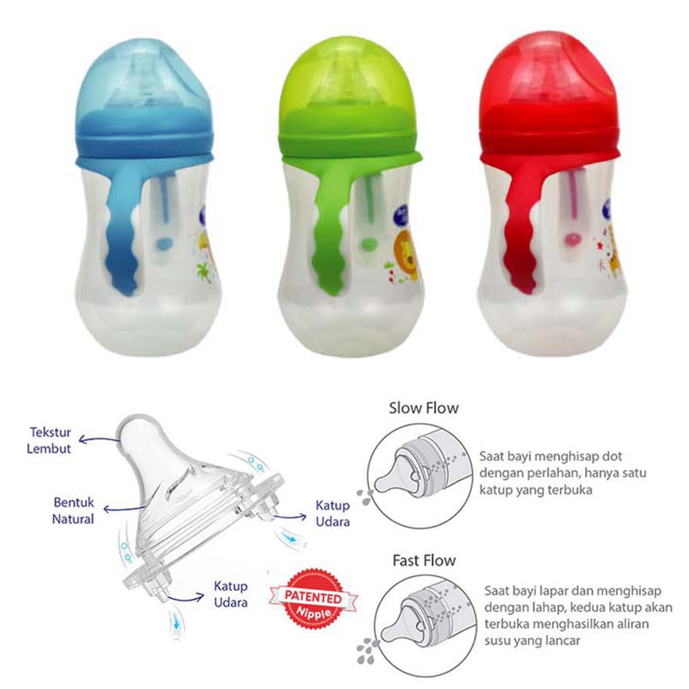 ❤ BELIA ❤ BABY SAFE Wide Neck Bottle 125 ml / 250 ml Botol susu bayi Milk Flow System 4oz 8oz 9oz WN001 / WN002 / WN04 / WN05 / WN06 / WN30