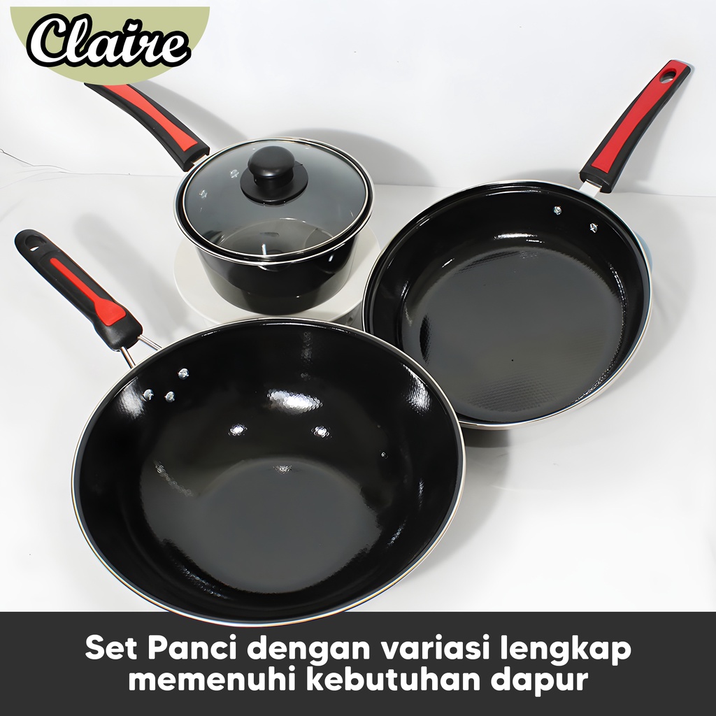 Panci Enamel 3 Set / Panci Set Isi 3 Pcs