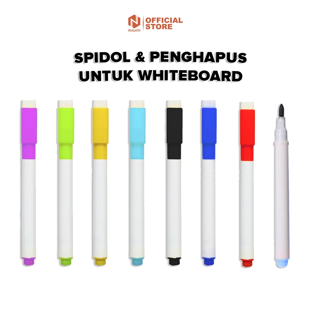 

Spidol Papan Tulis White Board Plus Penghapus Wipe And Clean Bermacam Warna
