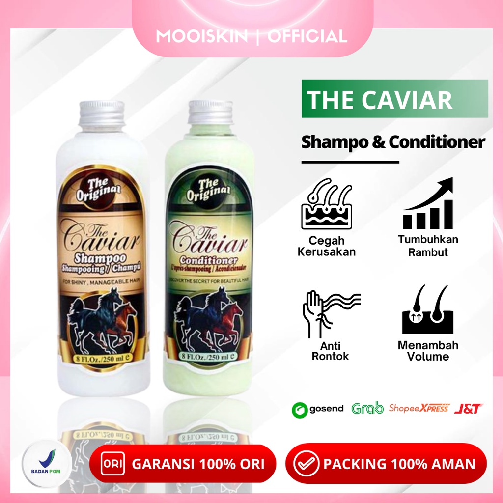 Jual shampo caviar dan kondisioner original penumbuh pemanjang rambut