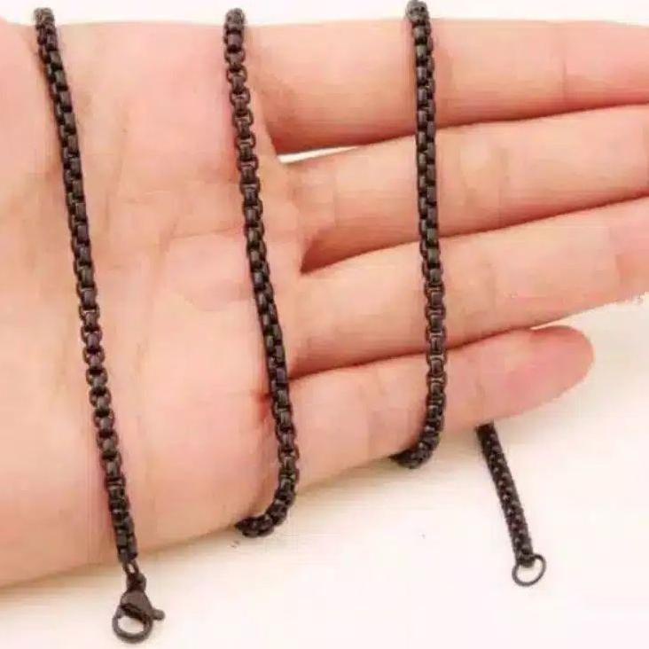 Pencarian Populer Kalung Titanium Asli Hitam Pria Anti Karat Anti Luntur Premium Kotak Gepeng Holo T