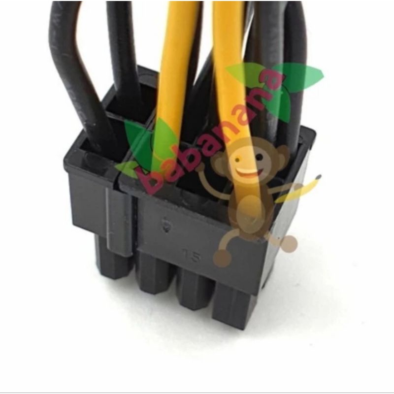 Kabel sata to 8 pin pcie riser gpu vga mining cable adapter power 6+2