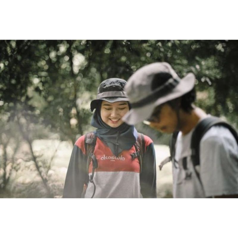 Topi Rimba Gunung Hiking Bucket Hat Korea Bolak Balik Fashion Kekinian Pria Wanita Hutan Memancing