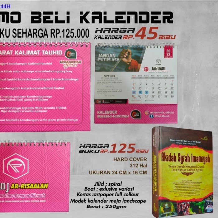 

✨NEW✨ - kalender meja 2022 plus bonus buku seharga 125rb