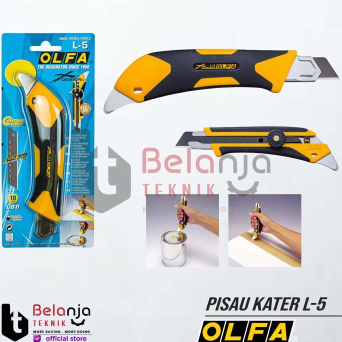 

Olfa Cutter 18mm Snap Off Blade Cutter L 5 Pisau Cutter Kater 18 MM L5