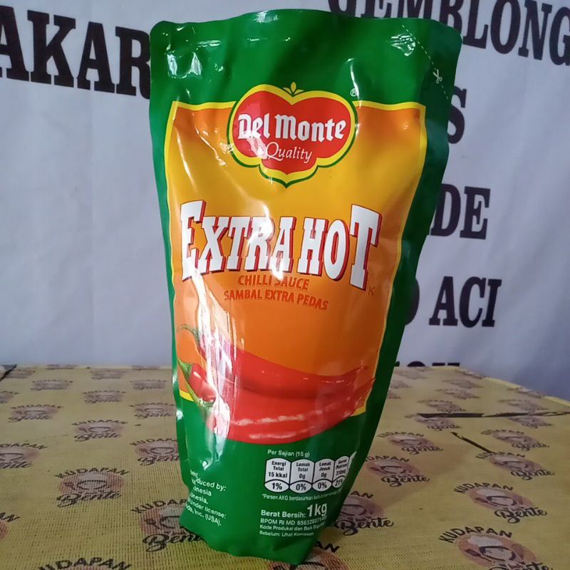 

Saos Extra Hot Delmonte 1kg frozen food Demak