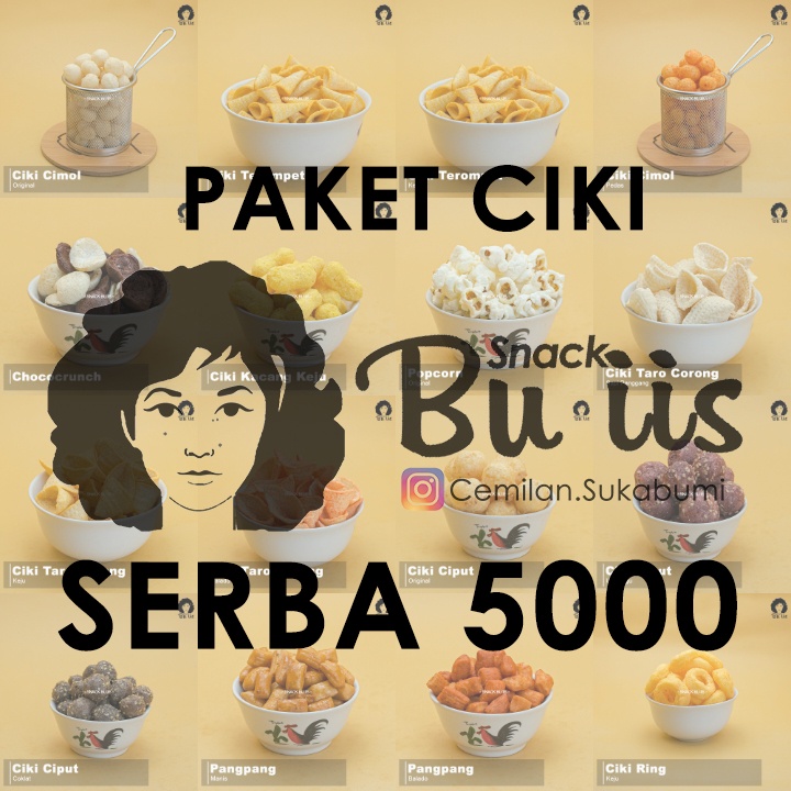 

SNACK BU IIS ANEKA CEMILAN CIKI SERBA 5000 5ribu goceng CEMILAN SUKABUMI BANTAL RING STIK BALADO KENTANG AJISAN SAKURA CIKBUL CIKI NGEBUL SMOKY SNACK CORNSTICK MINI MOMOGI CHOCOCRUNCH GURILEM MISDA IKAN MAKARONI PEDAS CIKRUH KERANG RUJAK ASIN SPIRAL