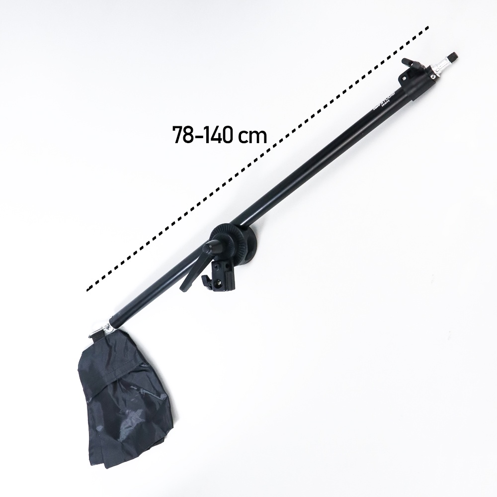 TaffSTUDIO Video Boom Arm Stand Bracket Telescopic Lampu Foto Studio - SB36WE - Black - OMCSCUBK