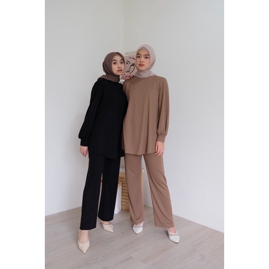 Ayla Set | Set Knit Wanita | Set Polos