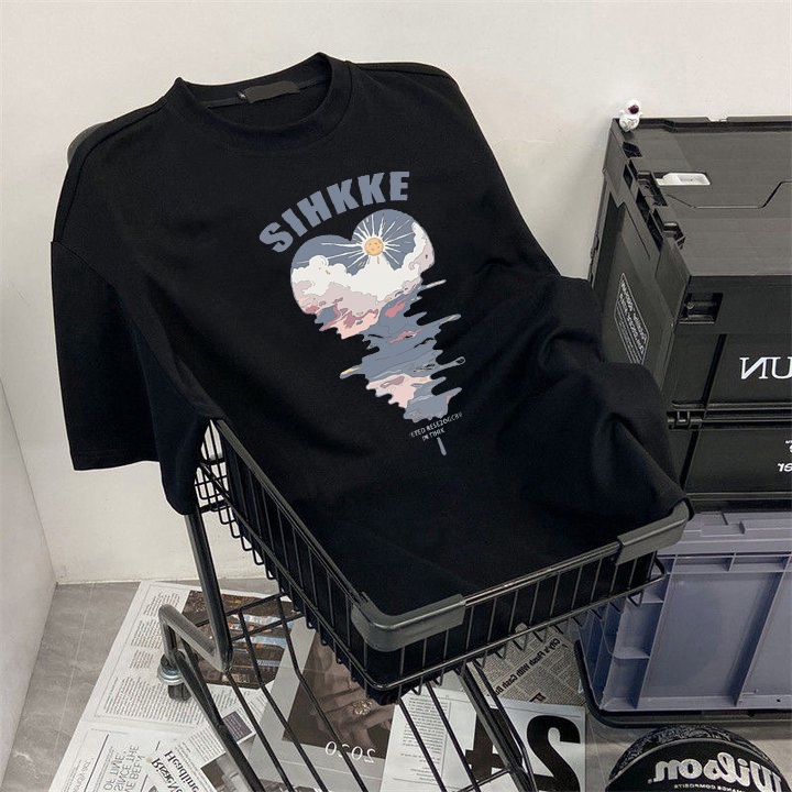 RDGF official shop kaos pria terbaru 2023 pola yang bagus kemeja leher bulat kaos hitam oversize PRIA &amp; WANITA (UNISEX)