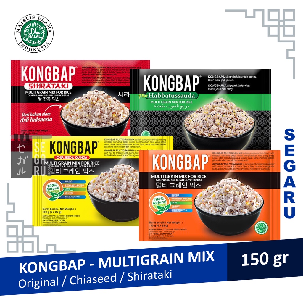 Diskon Abis Kongbap Multigrain Mix | Beras Sehat Korea Halal 150 gr
(6pcs x 25gr) Gratis Ongkir