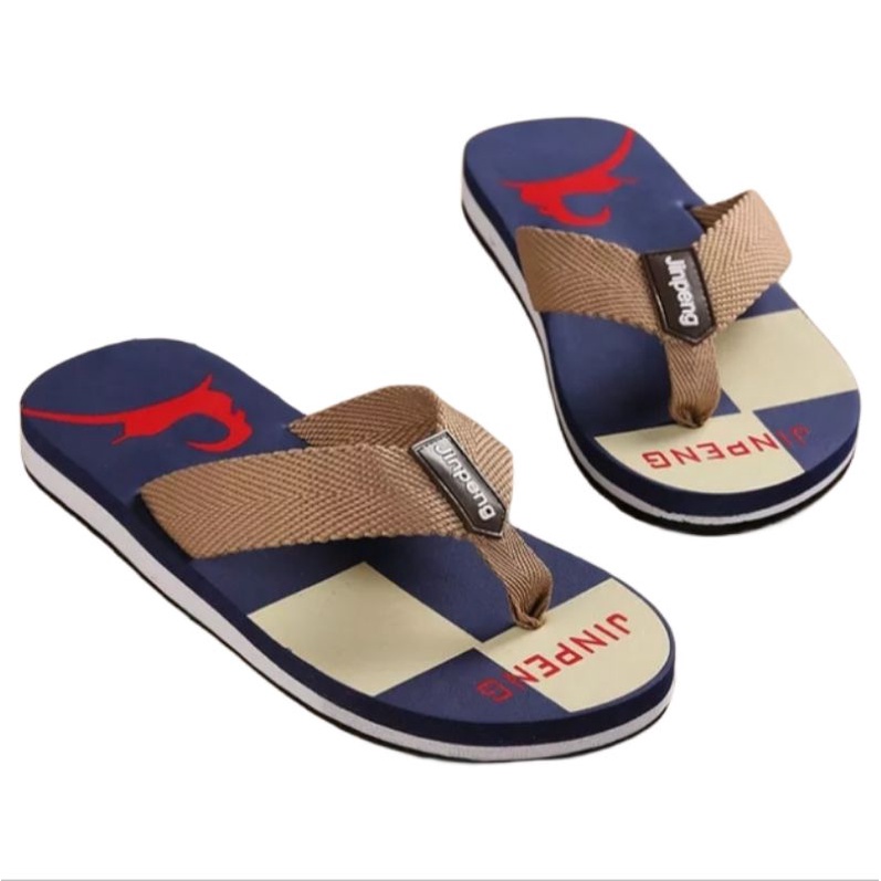 Sandal Jepit Casual Laki Laki tali webing Jinpeng