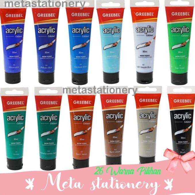 

TREND ACRYLIC COLOR / CAT ACRYLIC GREEBEL 30ML ( PART 2 ) STOK TERBATAS