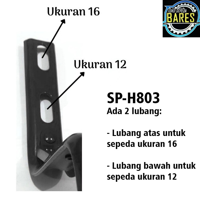 Roda Samping / Roda Bantu Sepeda BMX / Mini Anak 12 / 16 / 18 / 20 Pacific SP-H802 / SP-H803 Training Wheels