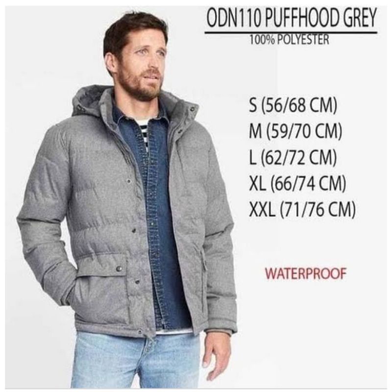 [ Bisa COD ] Jaket Winter Pria Old *Navy Hoodie Puffer Jaket Branded Original