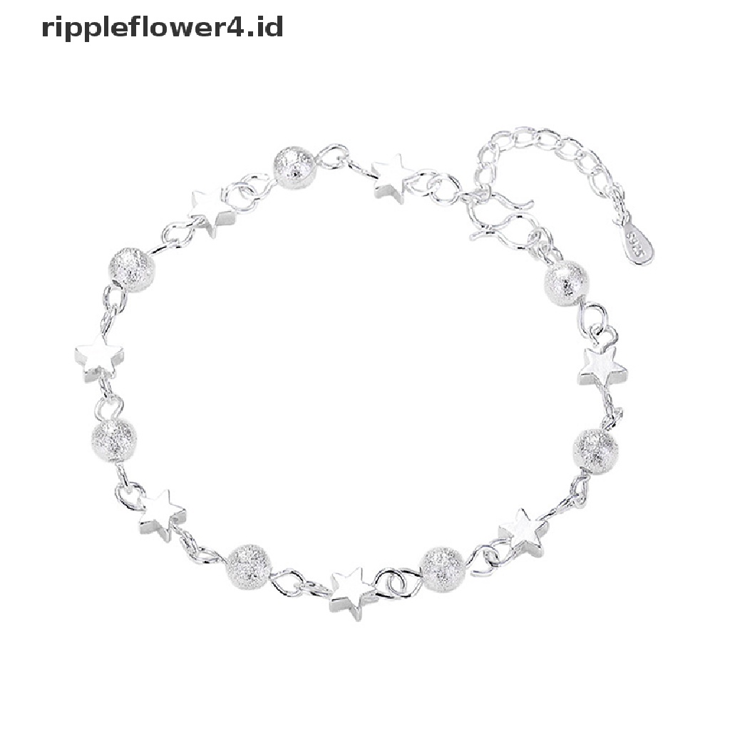 {rippleflower4.id} Gelang Bintang Segar Untuk Wanita Kepribadian Gelang Manik Bulat Fashion Korea~