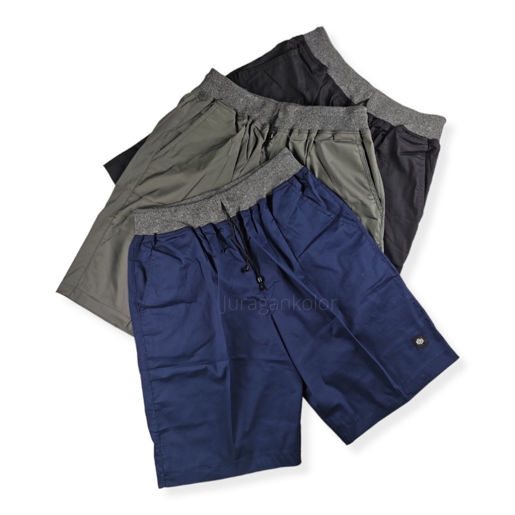 Celana Pendek Pria Chino Cowok Distro Surfing Rib Casual Polos Stretch