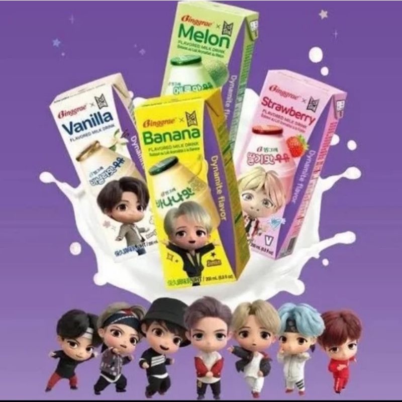

Susu Binggrae x Tiny Tan rasa Melon 200 ml