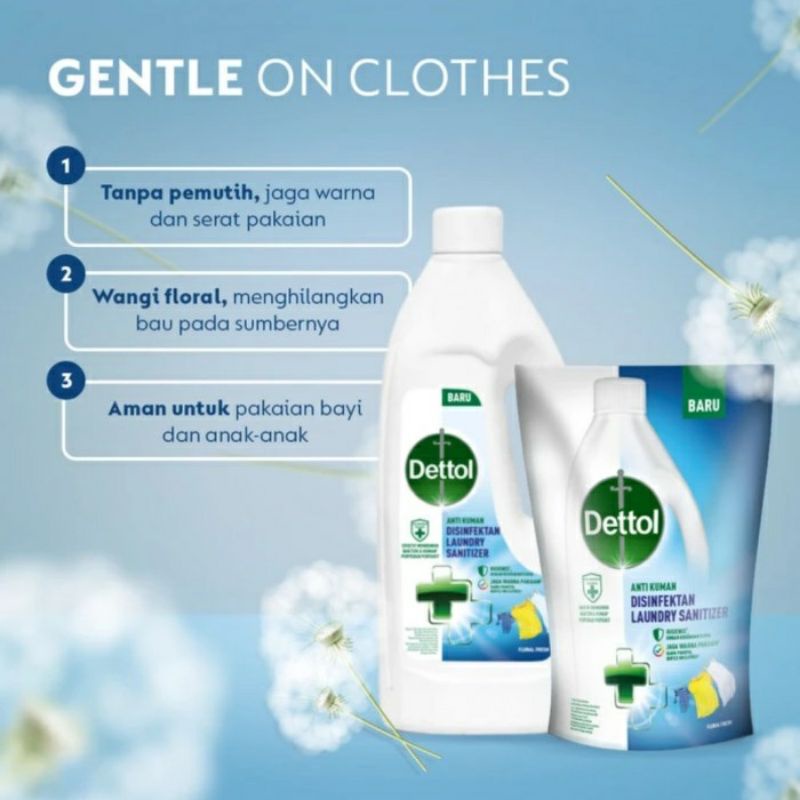 DETTOL Disinfektan Laundry Sanitizer Floral Fresh