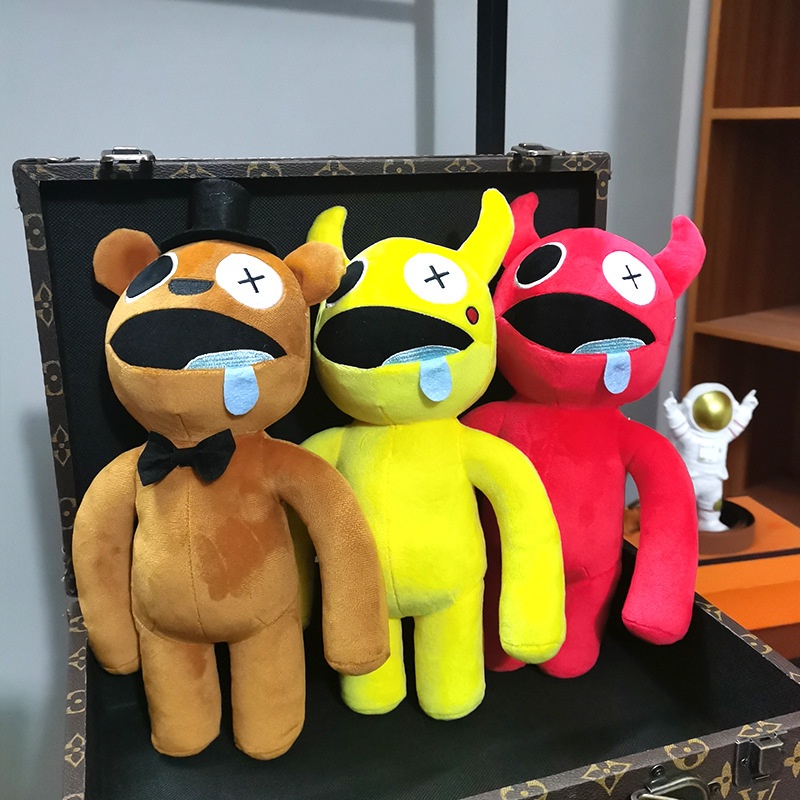 Teman Pelangi Baru Mainan Mewah Kawaii Game Karakter Boneka Monster Biru Boneka Lembut Mainan Anak Boneka Mewah Hadiah Natal