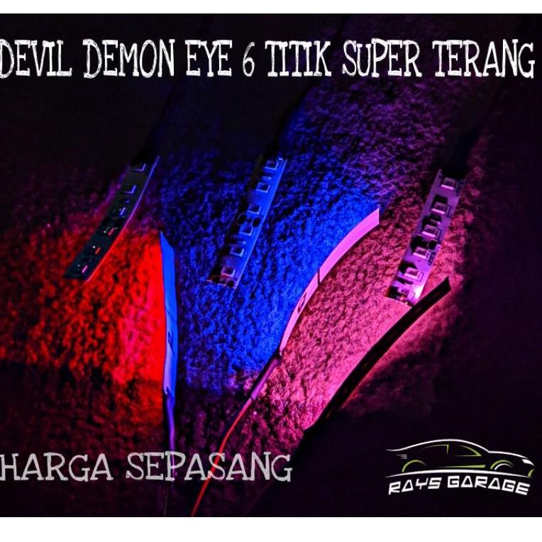 ₵ DEVIL DEMON EYE EYES LED 6 TITIK VARIO BEAT NMAX AEROX SUPER TERANG GRADE A ㅓ