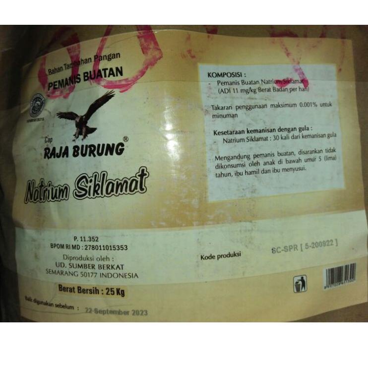 

ヂ Natrium Siklamat / Pemanis buatan 1Kg ➢