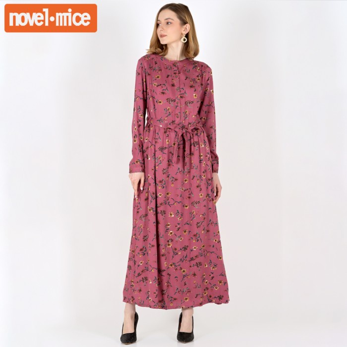 NOVEL MICE - GAMIS ETHNIC TUNIC PRINT FLOWERS PINK DRESS