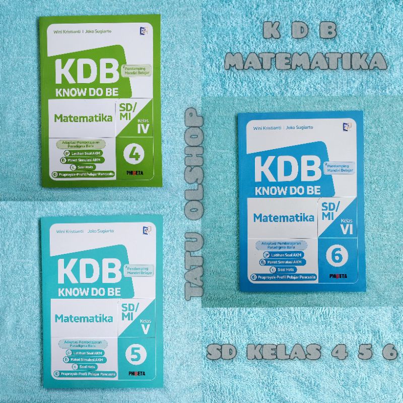 Buku KDB Matematika SD Kelas 4 5 6 IV V VI Pendamping Mandiri Belajar Original Penerbit Phibeta