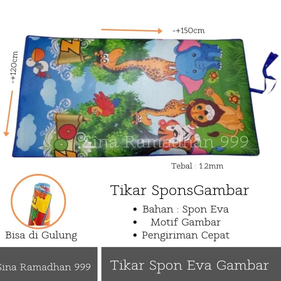 ㄼ karpet spons Plastik motif 120x150 cm tebal 1,5mm tikar pikni karpet lantai Tikar Eva BIG SALES 30