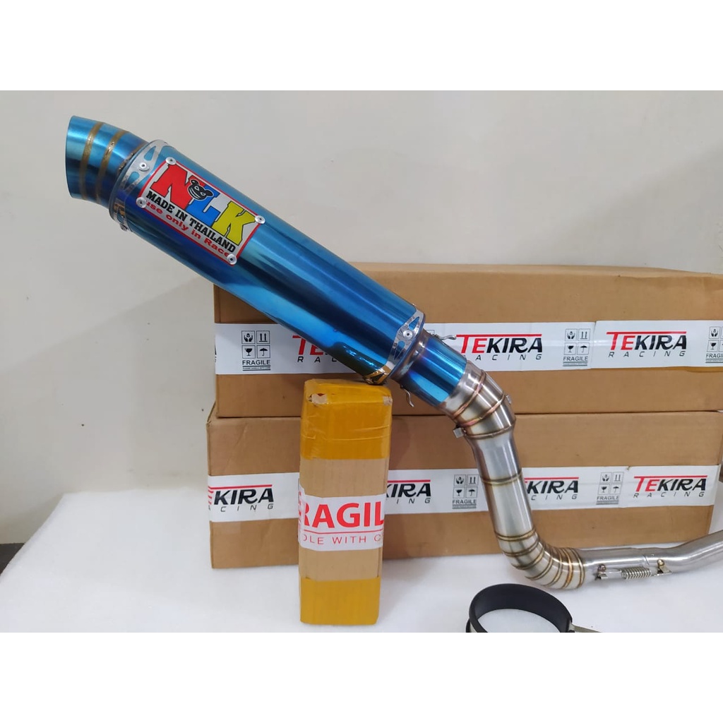 Knalpot Racing Leher Cobra Kobra NLK Full Biru Mio Cw Soul Sporty M3 J Gt Z Xeon Spacy Beat Street P