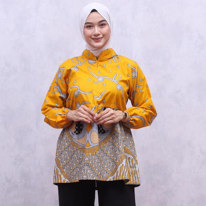 BLUS BATIK LENGAN KARET MOTIF CUMI