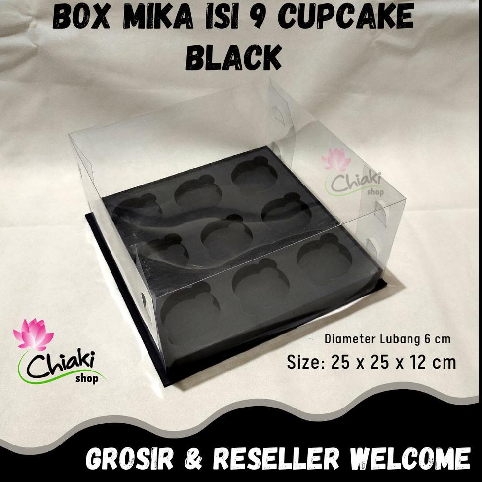 

テ Box Mika ALAS BLACK 25 x 25 x 12 Cupcake isi 9 Cake Pudding Tart Dus HITAM Karton Tebal Chiaki Kotak ゴ