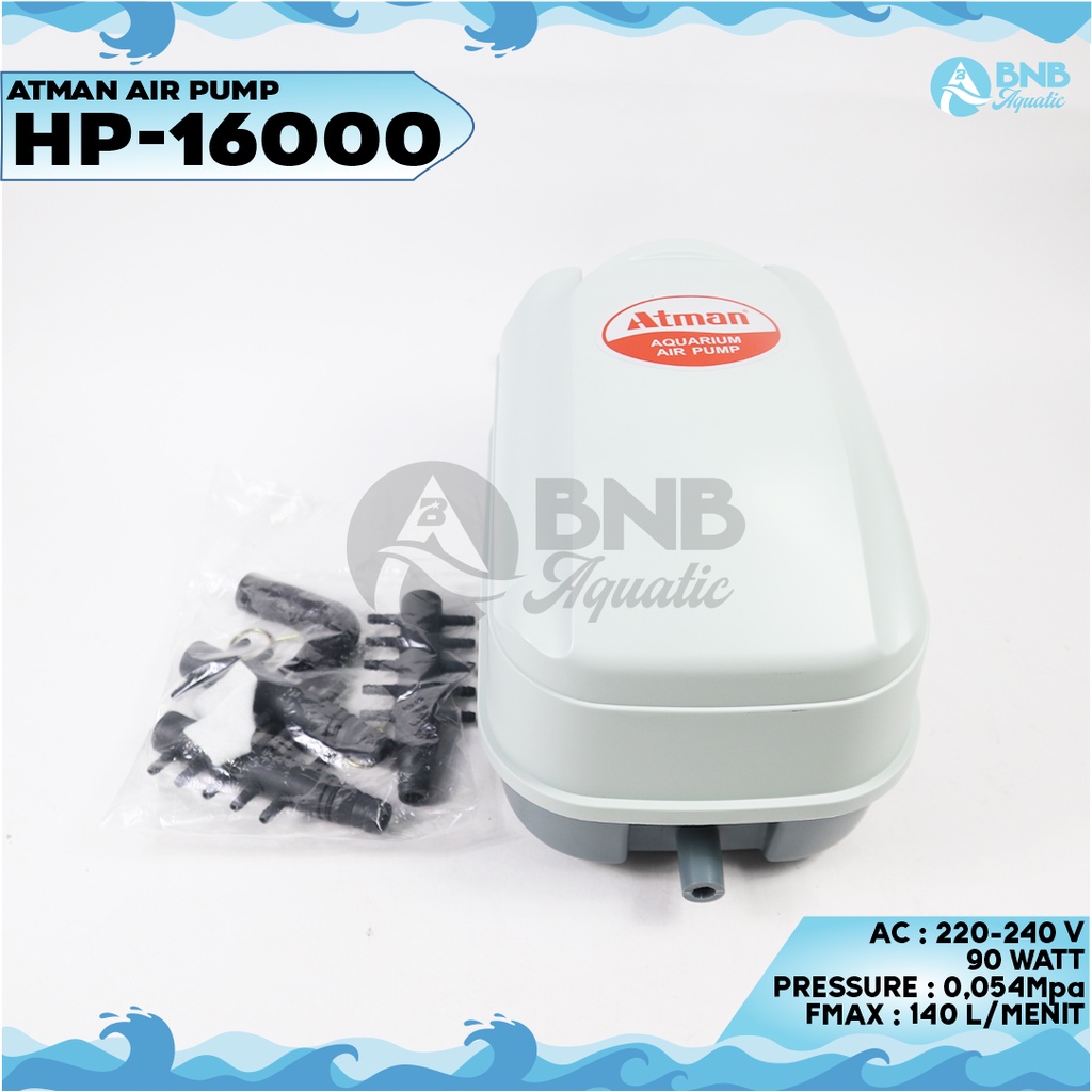 ATMAN HP - 16000 AIR PUMP AERATOR KOLAM AQUARIUM HP - 16000