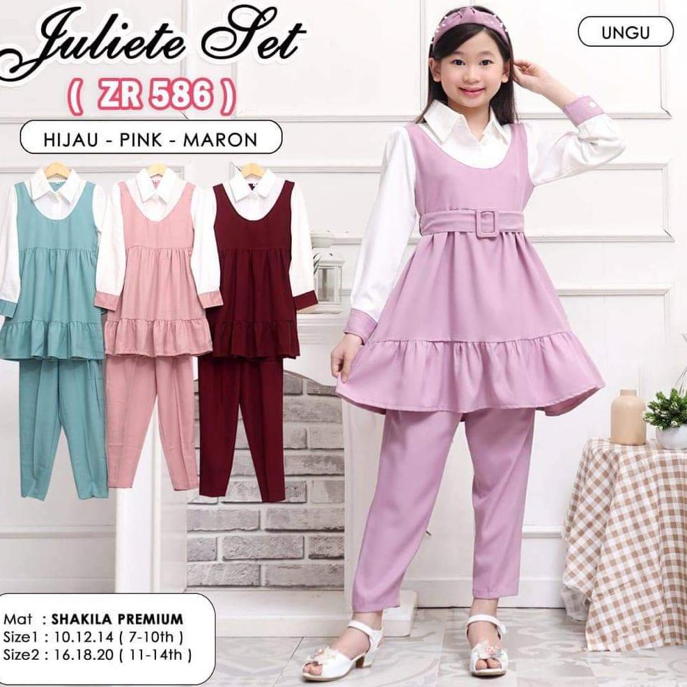 [A-J7J-㊚] SETELAN ANAK PEREMPUAN TANGGUNG TERBARU / BUSANA MUSLIM ANAK TANGGUNG /SETCEL ANAK TANGGUN