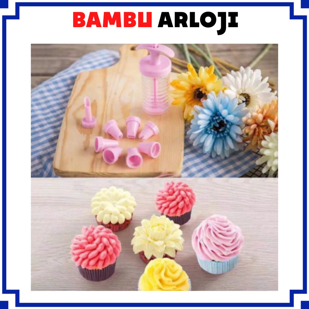 BAJ Cake Decoration Cetakan Kue Dekorasi 8in1 Set Alat Hias Dekorasi Cetak Kue 8 in 1 PR020