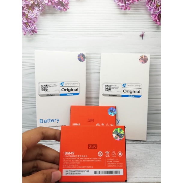 Baterai Xiaomi Redmi Note 2 / Baterai Xiaomi BM45 Original Oem