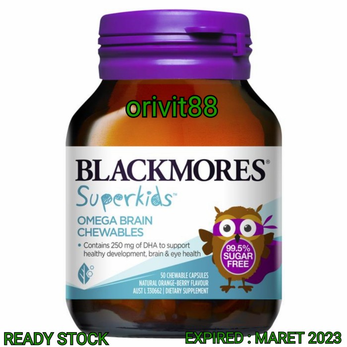 BLACKMORES SUPERKIDS OMEGA BRAIN CHEWABLES 50 TABLET