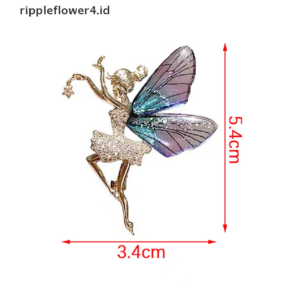 {rippleflower4.id} Kupu-kupu Peri Bros Fashion Kreatif Aksesoris Pakaian Pin Indah Butterfly Fairy Pin Untuk Wanita Pakaian Syal Klip Kerah Manset Pin Perhiasan Hadiah Bagus